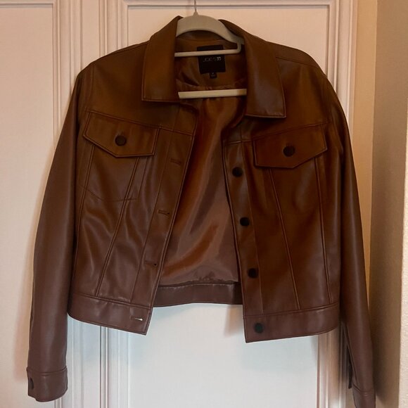 Joe's Jeans Faux Carmel/Camel Jacket M EUC - Picture 2 of 5